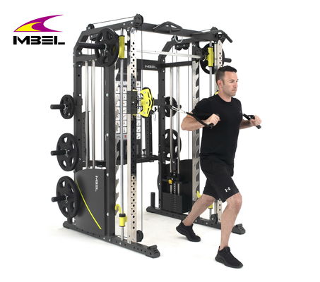 블랙 매트 스포츠 장비 파워 스쿼트 랙 무틀리 기능 스테이션 스미스 기계 KW 320 KGS